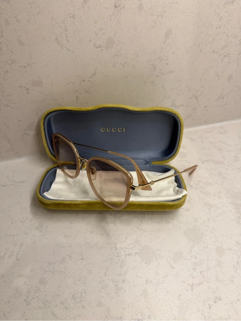 Gucci Oversized Pink Gradient Sunglasses